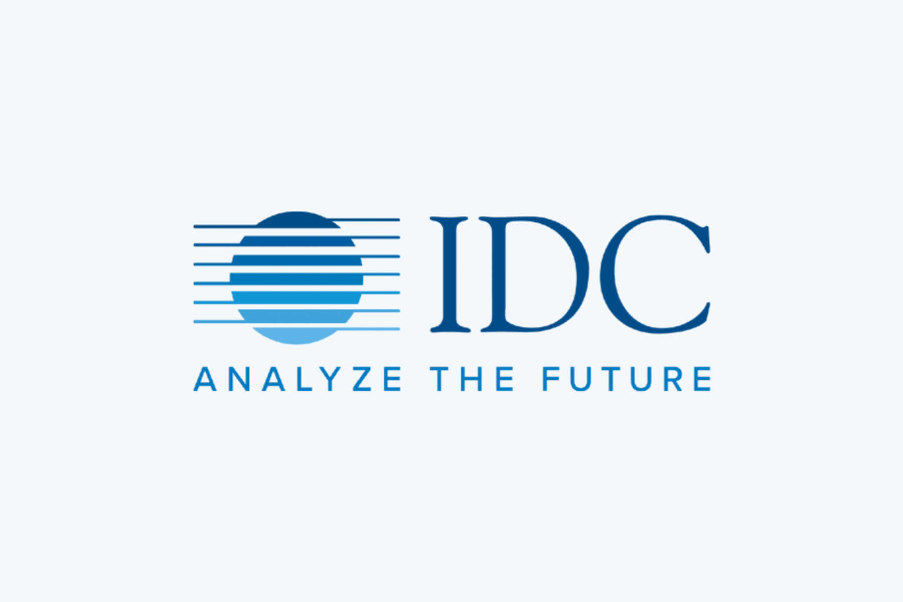 A logo of IDC.