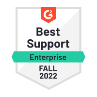 Best Enterprise Support - G2 Fall, 2022