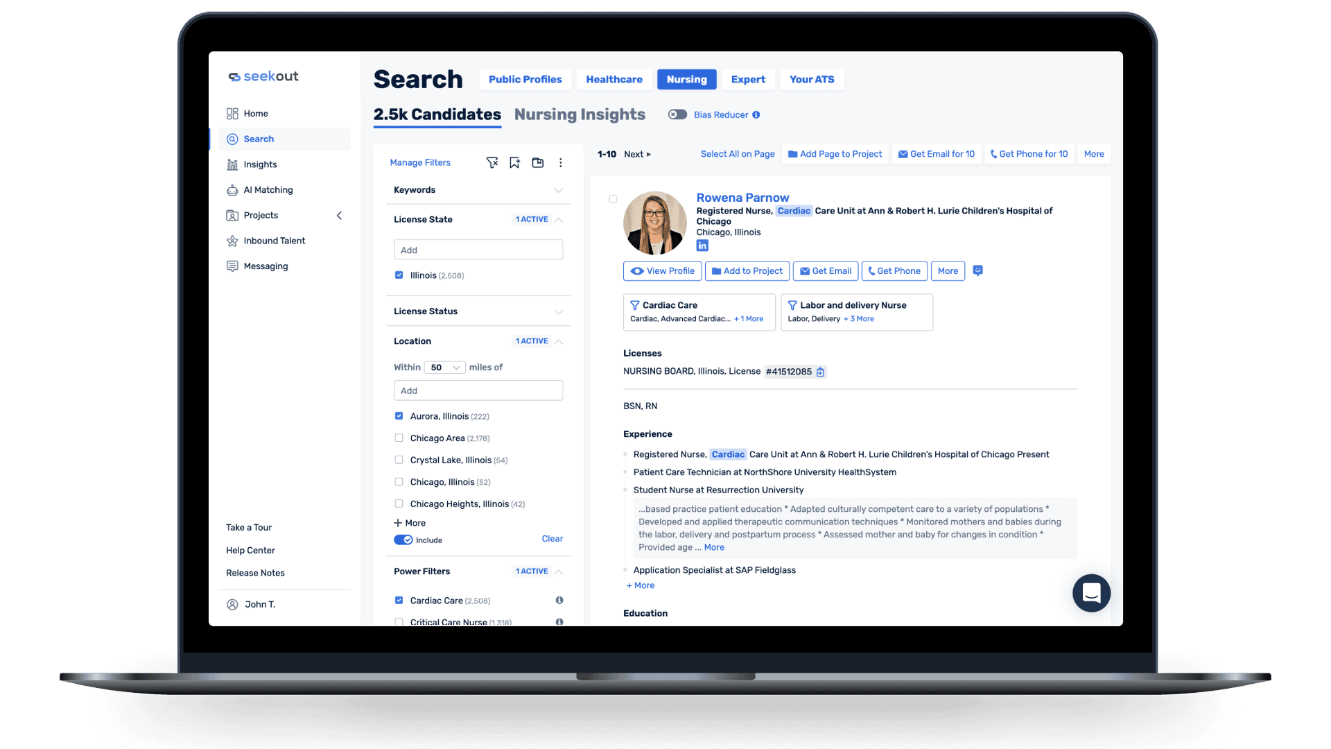 Healthcare demo image in laptop