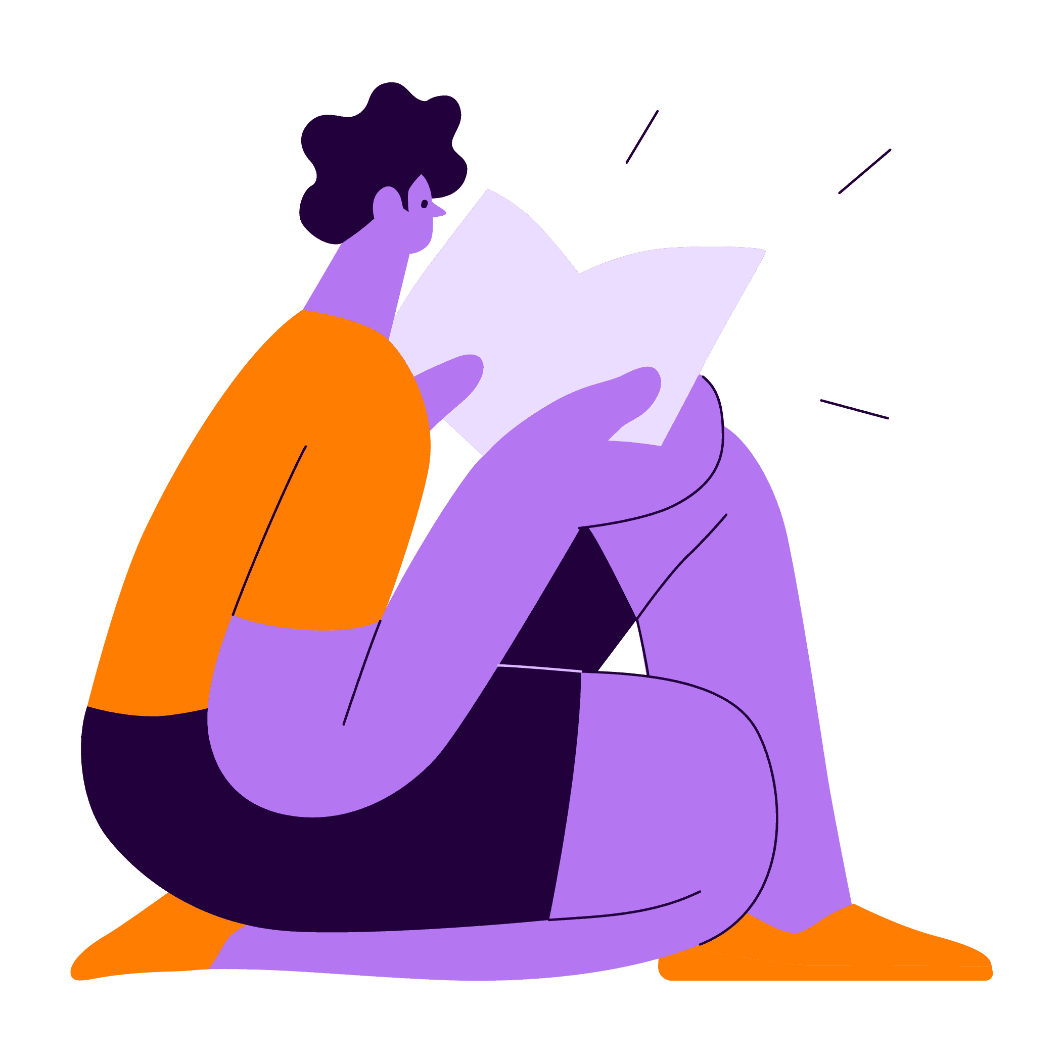 Man reading book - sit down