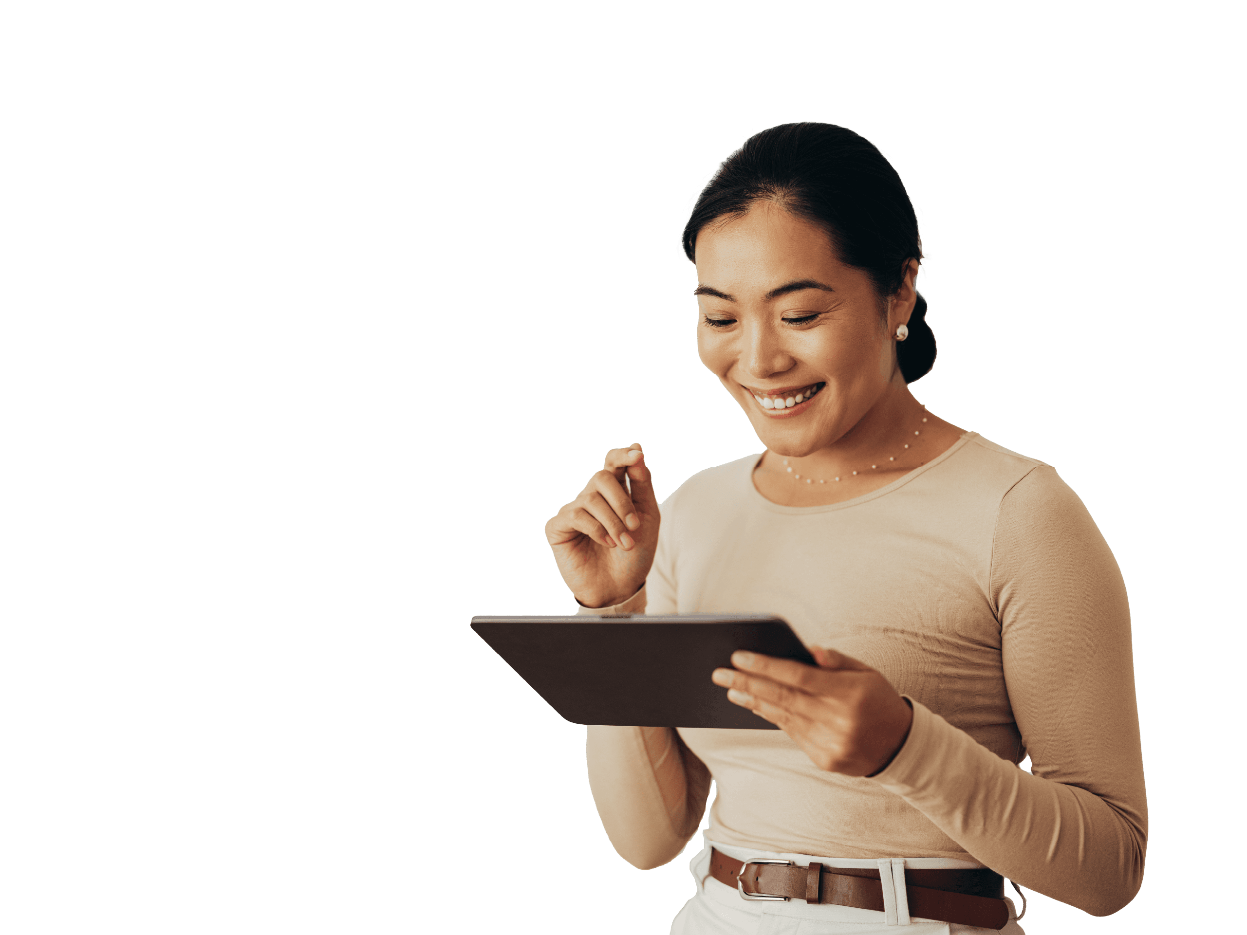 ipad image 1 woman holding tablet